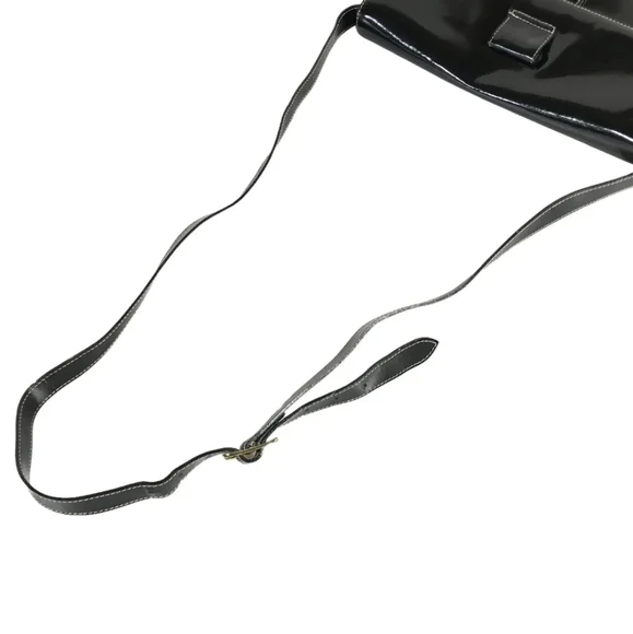 SALVATORE FERRAGAMO BAG SHOULDERBAG ENAMEL LEATHER